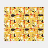 Couverture Polaire Style abstrait jaune et noir moderne (Devant (Horizontal))