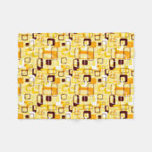 Couverture Polaire Style abstrait jaune et noir moderne (Devant (Horizontal))