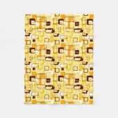 Couverture Polaire Style abstrait jaune et noir moderne (Devant)