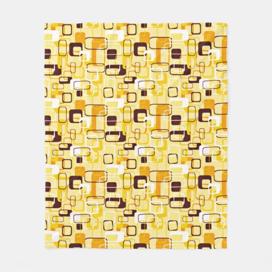 Couverture Polaire Style abstrait jaune et noir moderne (Devant)