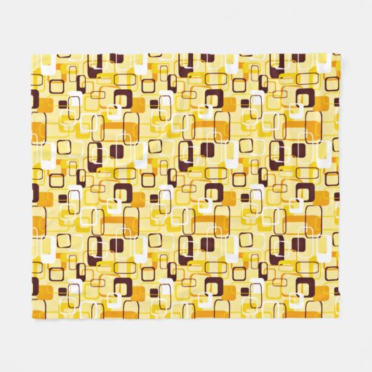 Couverture Polaire Style abstrait jaune et noir moderne (Devant (Horizontal))