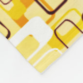 Couverture Polaire Style abstrait jaune et noir moderne (Coin)