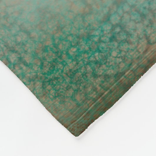 Couverture Polaire Style agricole Antique Monogramme Turquoise (Coin)