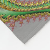 Couverture Polaire Style art déco fractal gris or vert (Coin)