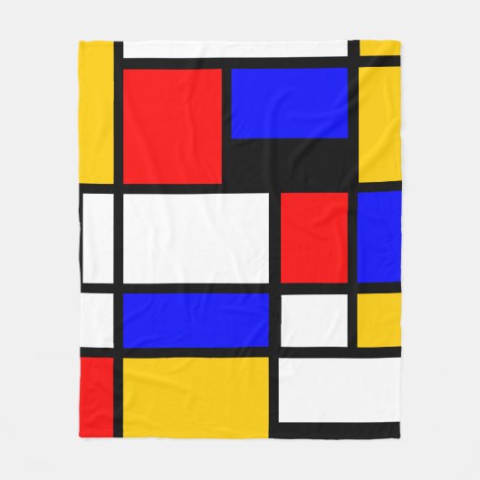 Couverture Polaire Style Art Mondrian (Devant)