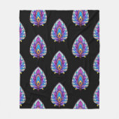 Couverture Polaire Style Art Nouveau Vitrage Peacock Plumes (Devant)