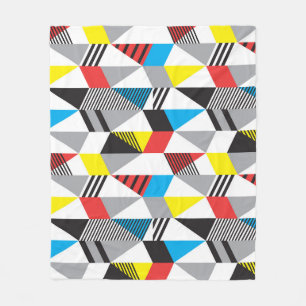 Couverture Polaire Style Bauhaus rétro : Abstrait sans couture