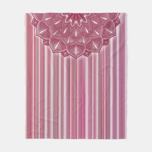 Couverture Polaire Style bohémien avec bandes (Devant)