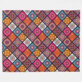 Couverture Polaire style boho coloré (Devant (Horizontal))