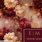 Couverture Polaire Style Boho personnalisé moderne Blush Bourgogne Or