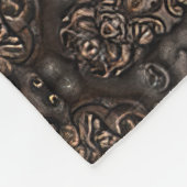 Couverture Polaire Style Broa Viking Faux Motif en cuir (Coin)