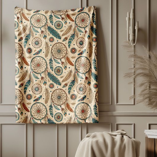 Couverture Polaire Style chaleureux Rêveuse autochtone tribale cultur