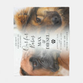 Couverture Polaire Style Chic Pet Memorial 2 x Photo Keepsaké (Devant)