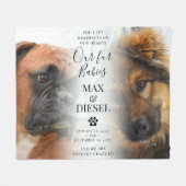 Couverture Polaire Style Chic Pet Memorial 2 x Photo Keepsaké (Devant (Horizontal))