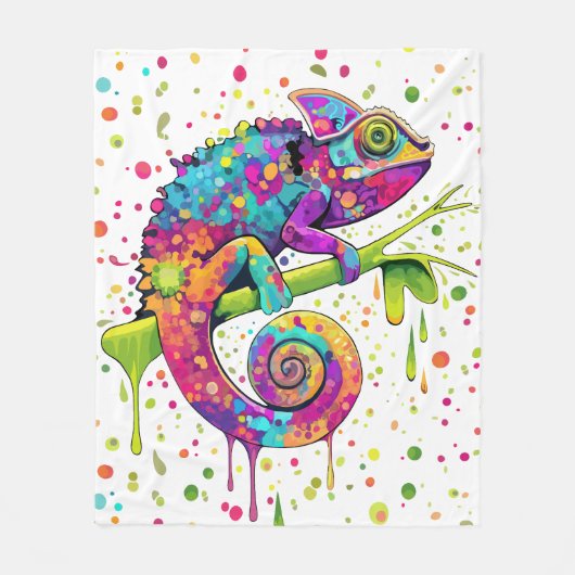 Couverture Polaire Style d'aquarelle des teintures Chameleon (Devant)