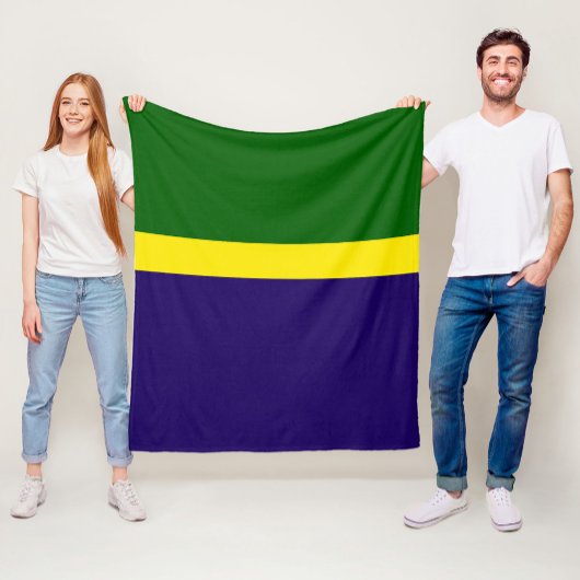 Couverture Polaire Style de bloc couleur bleu vert