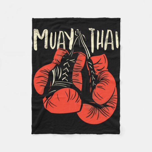 Couverture Polaire Style de combat de boxe thaïlandaise féroce pour l (Devant)