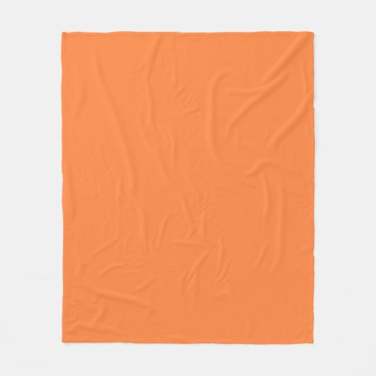 Couverture Polaire Style de couleur orange mango prêt à customiser (Devant)