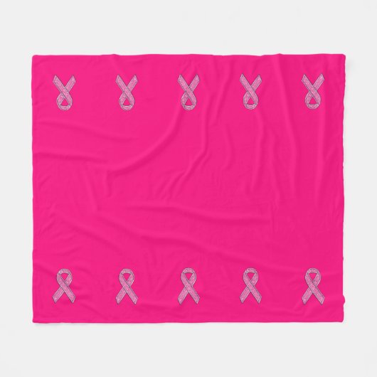 Couverture Polaire Style de parties scintillant Pink Ribbon Sensibili (Devant (Horizontal))
