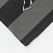 Couverture Polaire Style de rayures de charbon Noir Sensibilisation a (Coin)