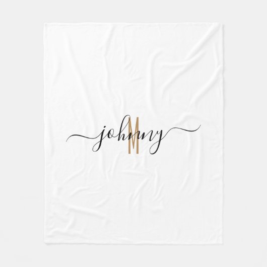 Couverture Polaire Style de script de nom monographique (Devant)