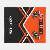 Couverture Polaire Style de tenue de Pom-pom girl Orange 📣 (Devant (Horizontal))