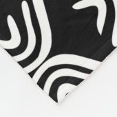 Couverture Polaire Style de tissu de boue 080215 - Blanc sur noir (Coin)