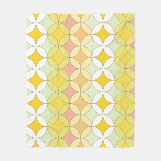 Couverture Polaire Style Disco Rétro Motif sans couture (Devant)