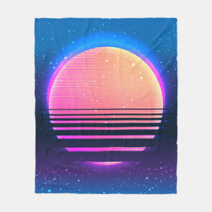 Couverture Polaire Style géométrique rétro vintage des années 80 ou 9