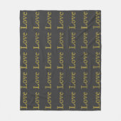 Couverture Polaire Style Gold Grey Classic Love Mariage (Devant)