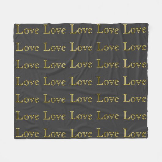 Couverture Polaire Style Gold Grey Classic Love Mariage (Devant (Horizontal))