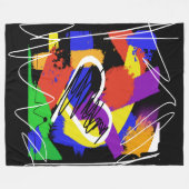 Couverture Polaire Style Graffiti Colorful Messy Heart (Devant (Horizontal))