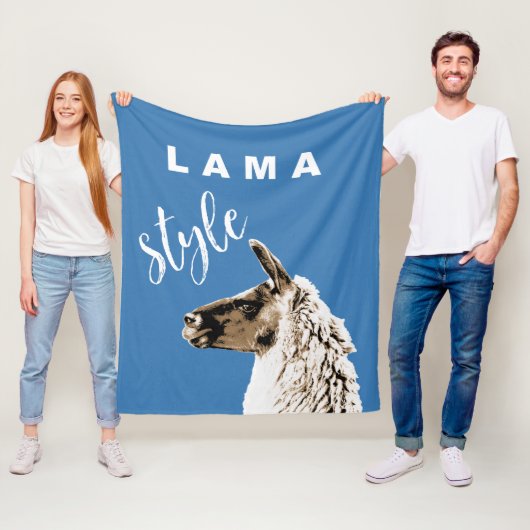 Couverture Polaire Style Lama (En situation)