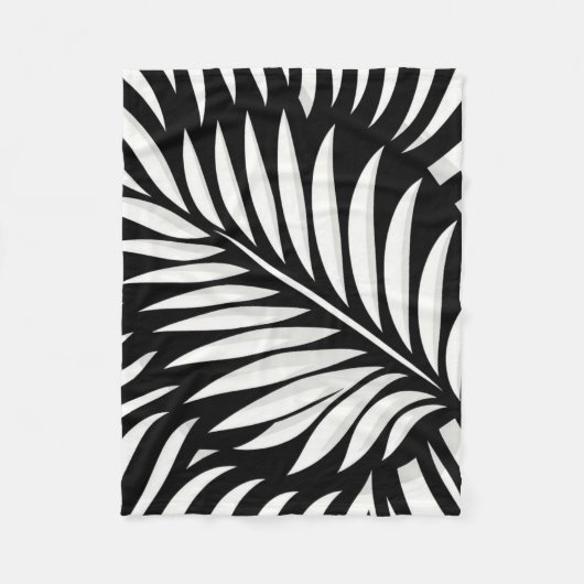 Couverture Polaire Style Leaf Zebra Stripes (Devant)