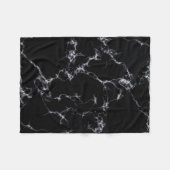 Couverture Polaire Style marbre élégant4 - Noir et blanc (Devant (Horizontal))