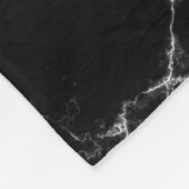 Couverture Polaire Style marbre élégant4 - Noir et blanc (Coin)