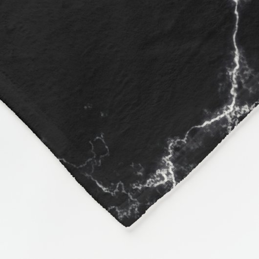 Couverture Polaire Style marbre élégant4 - Noir et blanc (Coin)