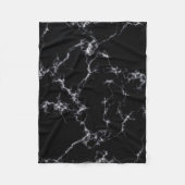 Couverture Polaire Style marbre élégant4 - Noir et blanc (Devant)