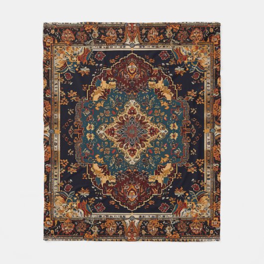 Couverture Polaire Style marocain Rouge (Devant)