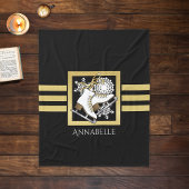 Couverture Polaire Style moderne Black Gold Patinage sur glace