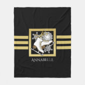 Couverture Polaire Style moderne Black Gold Patinage sur glace (Devant)