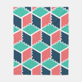 Couverture Polaire Style moderne Cube de couleur géométrique moderne (Devant)