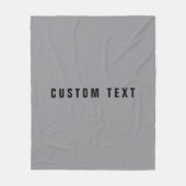 Couverture Polaire Style moderne Nom de recherche | Gris et noir (Devant)