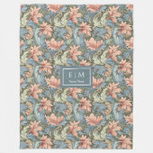 Couverture Polaire Style Morris élégant personnalisation de nom Jeu c (Devant)