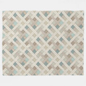 Couverture Polaire Stylé Neutre Géométrique Confort ivoire brun (Devant (Horizontal))