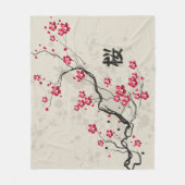 Couverture Polaire Style oriental Sakura Cherry Blossom Art (Devant)