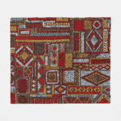 Couverture Polaire Style Patchwork Impression ethnique brodée (Devant (Horizontal))