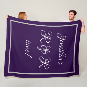 Couverture Polaire Stylé Personnalisé Deep Purple "R & R time"