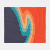 Couverture Polaire Style rétro coloré design tourbillon (Devant (Horizontal))