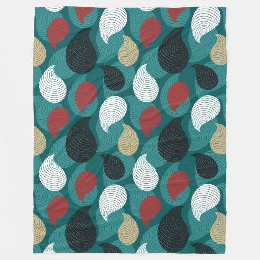 Couverture Polaire Style rétro dans une spirale de couleurs attrayant (Devant)